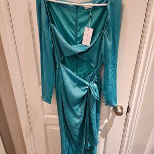 Lovers & Friends teal cut out wrap dress!